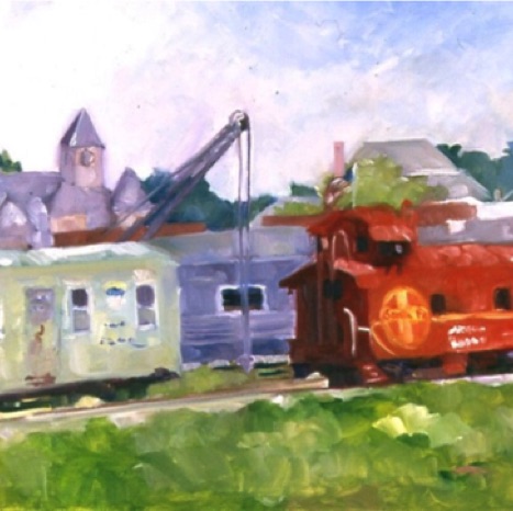 Caboose and Dining Car
16x20